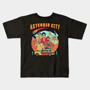 best graphic Alien asteroid city Cool Space art Kids T-Shirt